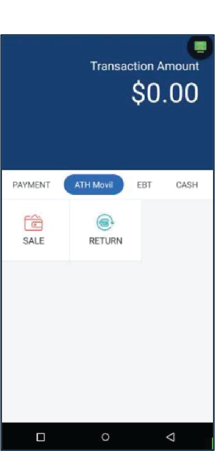 Presione ATH Móvil luego, presione Sale.