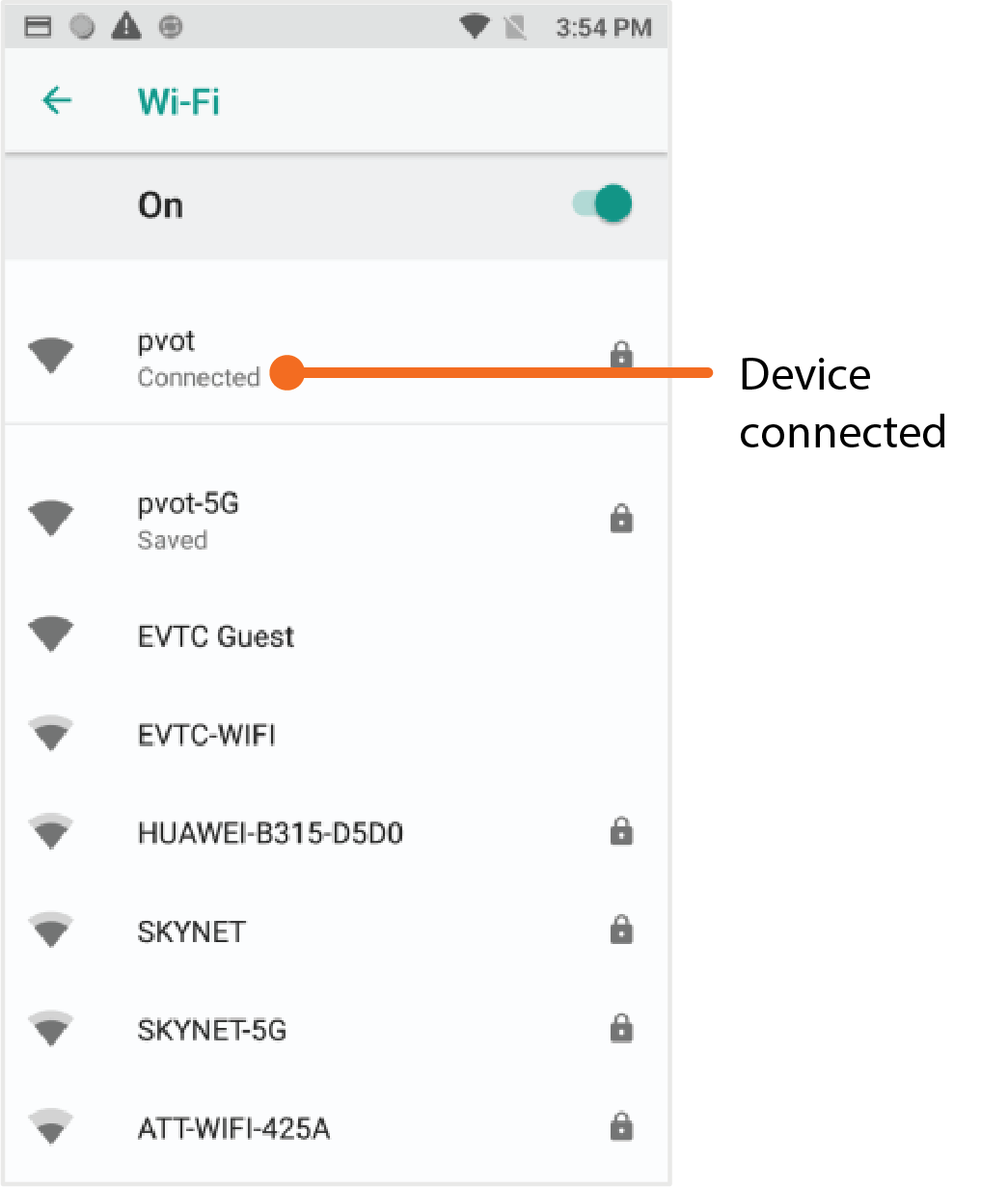 The terminal will indicate that it is connected correctly.