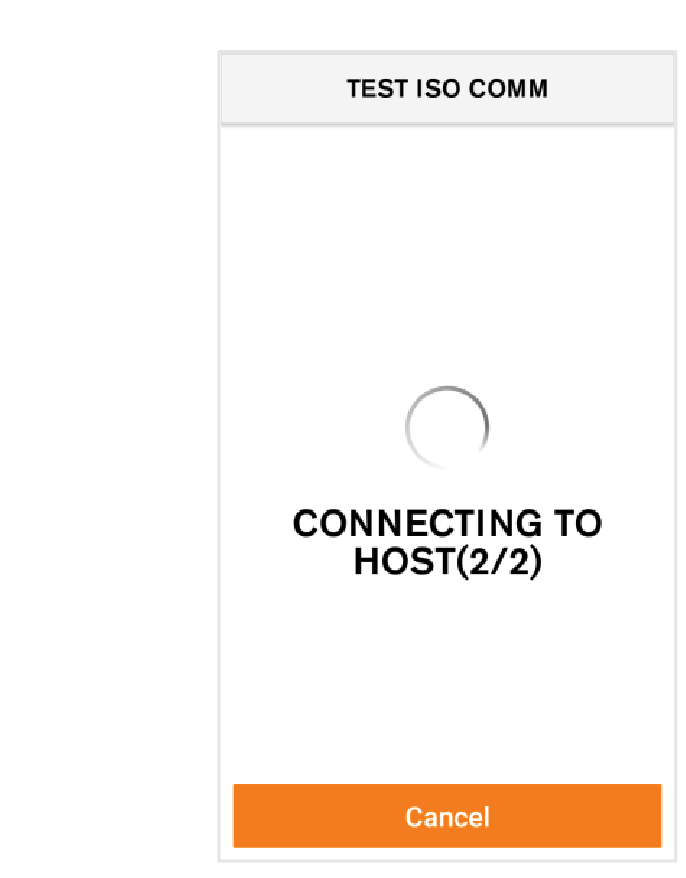 Luego, el terminal comenzará a realizar la prueba de comunicación.