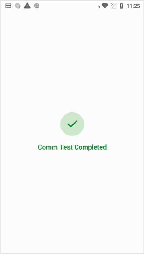 El terminal mostrará resultado de la prueba (Comm Test Completed) e imprimirá un recibo de este.
