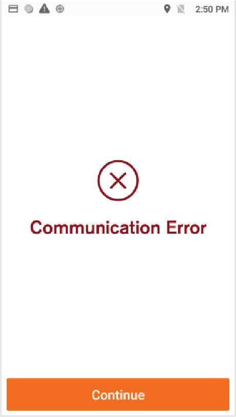 Si, el resultado muestra Communication Error, debe revisar la conexión WiFi e intentar nuevamente la prueba.