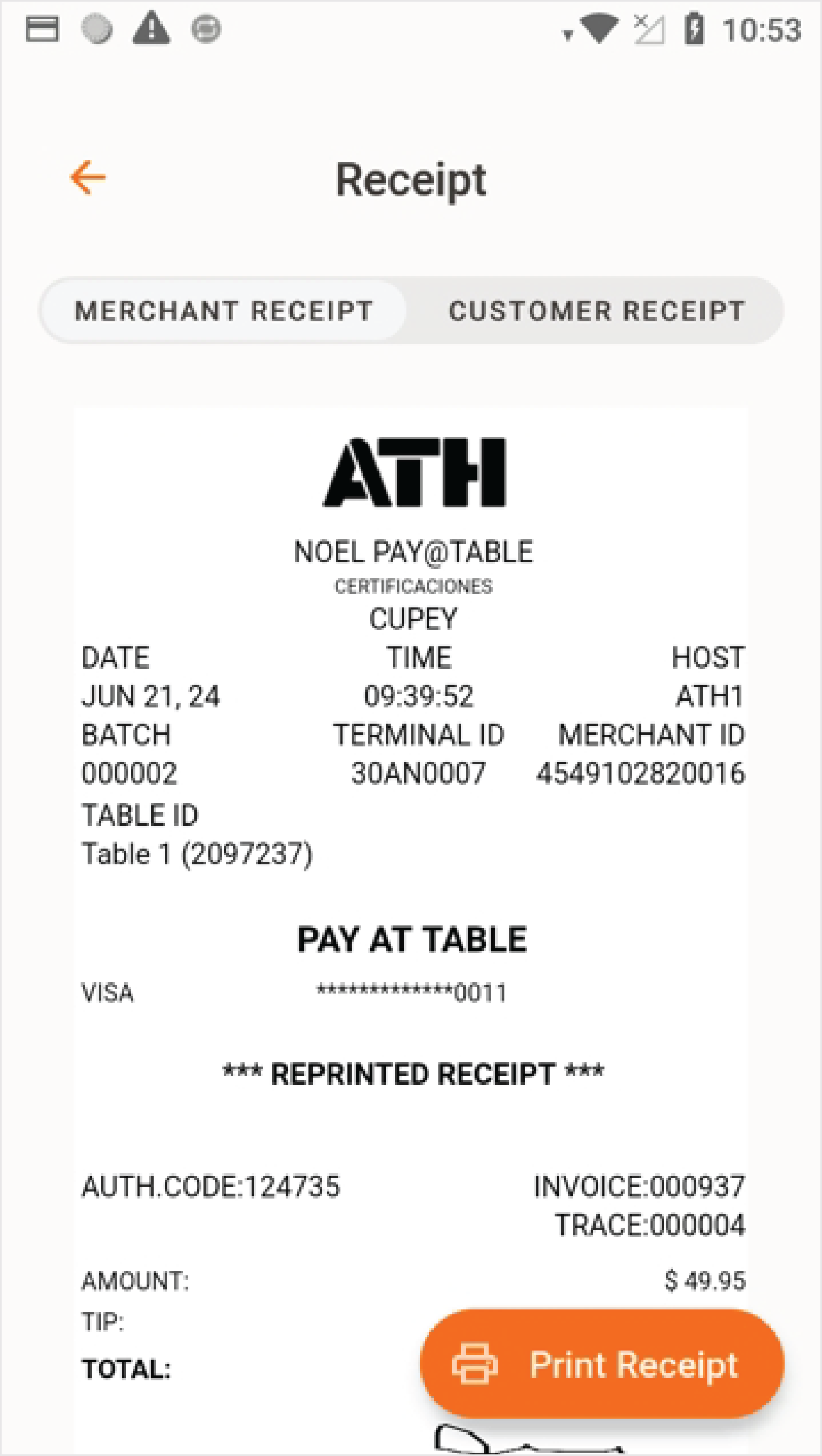 Receipt image